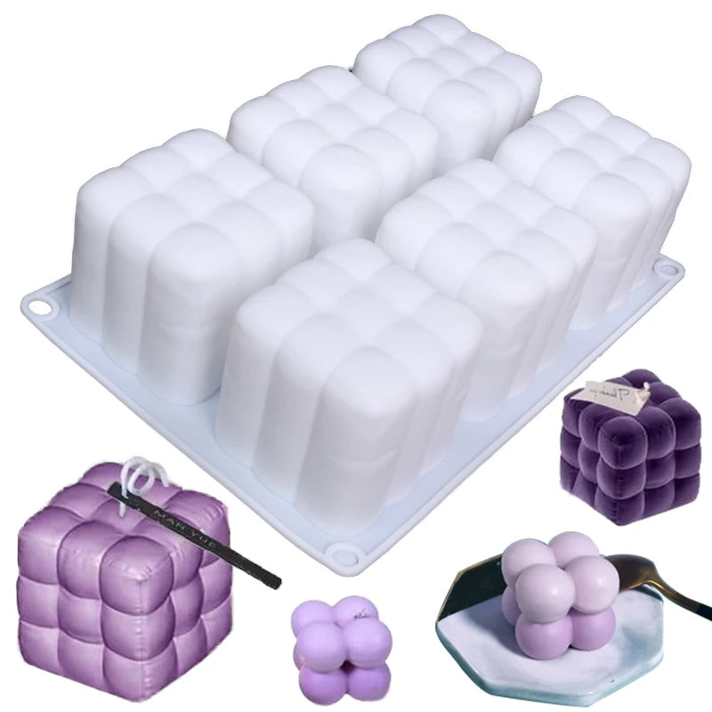 Candle Mold  Cube 6 Sofa Candles 15 Magic Balls Candle Mold