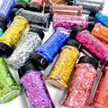 Bulk 24 Colors 2oz Glitter Shaker Jars Wholesale Holographic Chunky Glitter for Tumbler Resin Slime Crafts Christmas Decoration