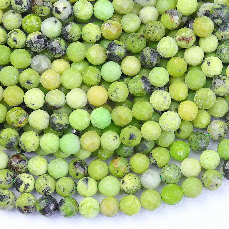 High Quality Natural Chinese Australian Jade Gemstone Loose Bead Green Serpentine Beads for Jewelry Making 3mm 4mm 38cm