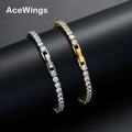 BB251 New Clasp 3mm 4mm 5mm  Brass Zircon Tennis Bracelet Hip Hop Jewelry Gold Silver CZ Bracelet Iced Out