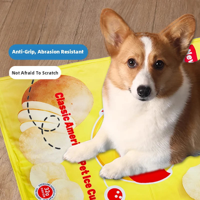 Relief Dog Cooling Pad and Potato Chip Sleeping Mat for Dogs and Cats Instant Cooling Pad for Indoor/Outdoor Comfort