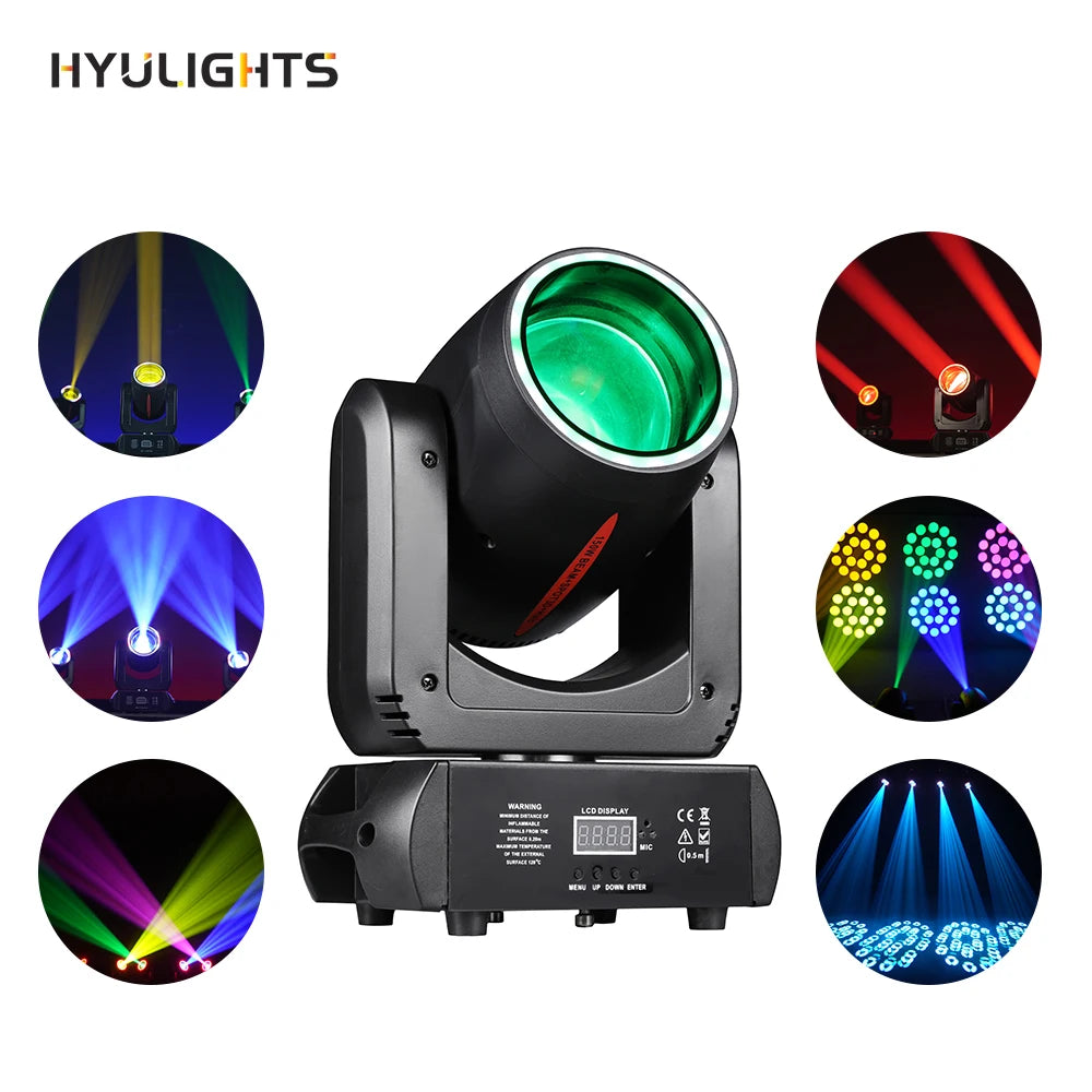 Professional 180W 3D for Moving Head Beam Spot Light DMX512 Control LED for Wedding DJ Disco Warehouse Stage Concert Outdoor Eve