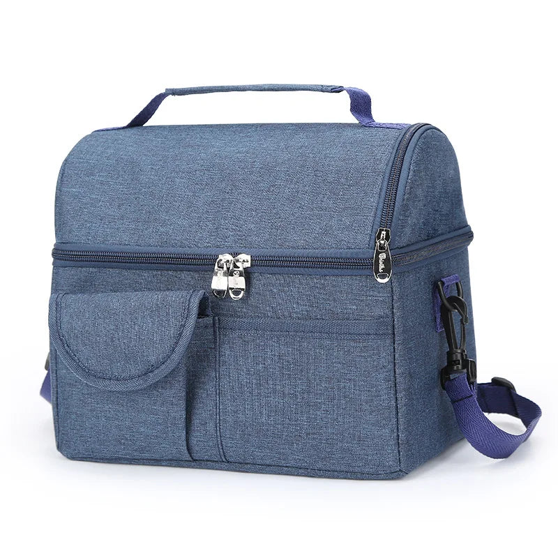 New Fashion Double Layer Oxford Cloth Picnic Thermal Insulation Bag Outdoor Travel Cooler Lunch Box Bags