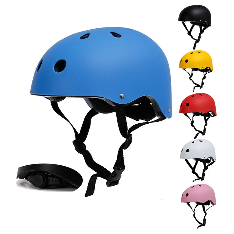 EN1078 Wholesale Scooter Helmet  Children Roller Skating Scooter Helmet Skateboard Blue Dirk Bike Cycle Helmet for Kid Adult