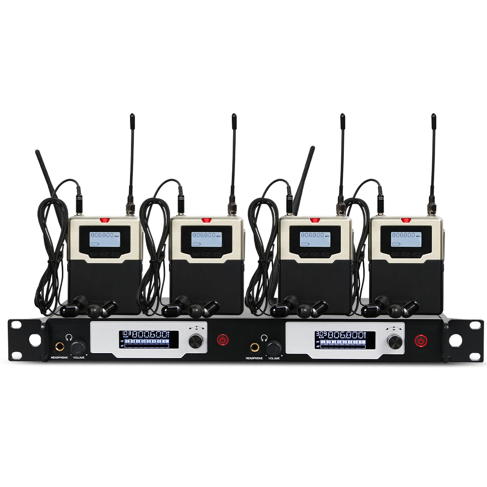 J2 Professional 2 Channel UHF Wireless Meaning in Ear Monitor System for Stage Recording Studio Musicians