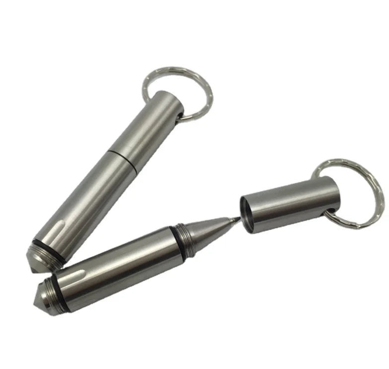 Mini Portable Stainless Steel Tactical Pen Keychain Survival Defense Tool Glass Breaker Gift Metal Body Customizable Promotion