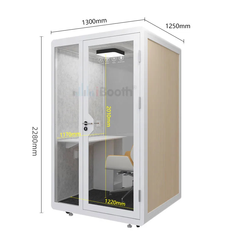 Acoustic Soundproof Work Pod Isolation Office Phone Booth for Office Building and Home Office Application