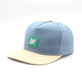 OEM 5 Panel Flat Bill Custom Rubber Patch Logo Snapback Cap 100% Cotton Unisex Hip Hop Flat Brim Outdoor Party