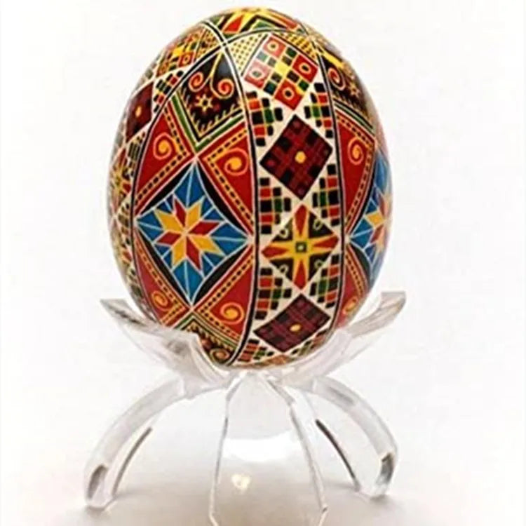 Wholesale Clear 3 Prong Plastic Display Holder Transparent Acrylic Tulip Display Stand for Eggs Balls Spheres Etc