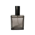 50ml Smoky Gray Flat  Crimp Glass Perfume Bottle