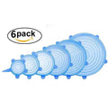 Flexible Expandable Food Grade Silicone Lids Set 6 Pieces Can Cup and Bowl Lids Silicone Stretch Lid