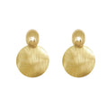 SC Fashion Exaggerated Big Disc Drop Earrings Korean Gold Dangle Earrings 2022 Statement Brushed Round Hammered Earrings Women