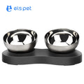 Original Factory Wholesale Adjustable Stainless Steel Cat Feeder with Stand 15Â° Tilted Cat Bowl Single Double Bowl for Puppy