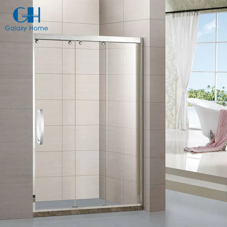 Galaxy Home SE02404 8MM Thickness Tempered Glass Rectangular Shower Door Frame Modern Design Durable Sliding Shower Door