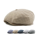 Wholesale Spring Autumn  Fashion Men Women Casual Retro Checked Newsboy Octagonal Cap Plain Berets Painter Caps Fashion Hats