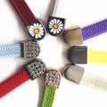 4pcs/set Daisy Push Button Shoelace Buckle Diamond Metal Diy Shoe Charms Sneakers Sports Shoes Lace Buckle  Flats Shoelace Lock