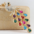 Factory Price Peacock Keychain OEM Order Factory Diamond Customize Metal Key Ring Car Bag Phone Accessories Key Chain