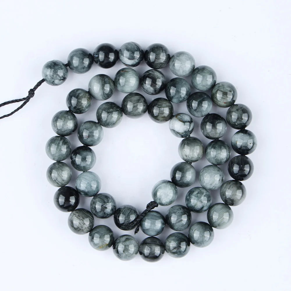 JSES Natural Eagle Hawk Eye Stone 6-12mm strand for Jewelry Making DIY Bracelet Necklace Earring