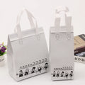 Portable Insulated Non-Woven Cooler Bag Custom Logo Reusable Thermal Disposable Lunch Bag Cartoon Pattern Food Iced Cooler Bag