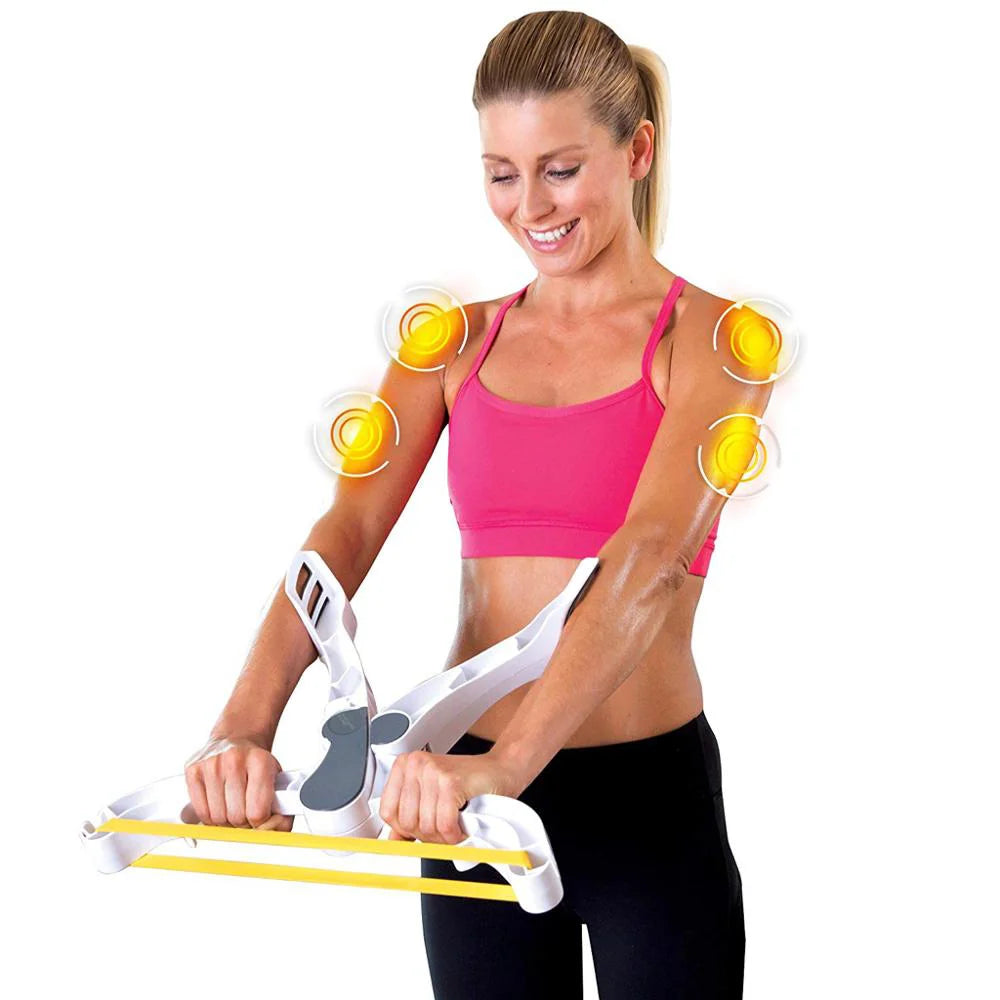 Arm Workout Machine System Exercise with 3 Resistance Training Bands Fitness Equipment for Wonder Women Tones Strengthens