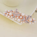 Women Fashion Pearls Rhinestones Barrette Handmade Zircon Hair Jewelry Accessories Wedding Hair Accessories