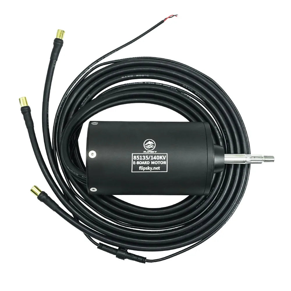 Flipsky 85135 140KV 8000W Waterproof Splined Shaft Brushless Motor BLDC Belt Motor for Efoil Ejet Electric Surfboard