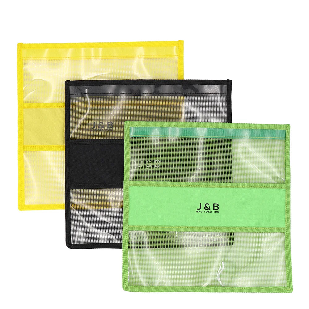 Foldable Breathable Plastic Polyester Special Material Mesh Cosmetic Bag Padding Rolling Pouch Pen Sanitary Napkin Package Bag
