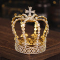Luxury Baroque Adult Crown Tiara Round Princess Crown for Rhinestone Wedding and Processing Crown Accessories