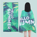 Custom Printed Novelty Microfiber Beach Towel with Quick-Dry Eco-Friendly Recycled Polyester for Yoga & Outdoor Use