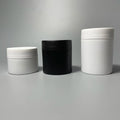 Custom 500ml 1000ml Round Black White Plastic Jars PE Container for Food Protein Powder Cans