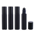 Frosted Black Deodorant Bottle Roll on 10ml Steel Ball Sub-package Matte Perfume Oil Roll on Glass Bottle with Roller Ball 10ml