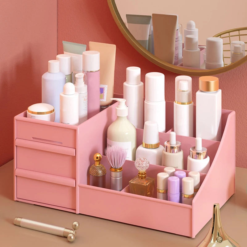 Drawer Type Desktop Skin Care Lipstick Multifunctional Storage Plastic Box Cosmetics Storage Box Plastic Drawer Storage