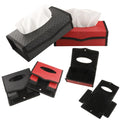 Anjuny Car Polyresin Luxury Foldable Tissue Box Holder for Sun Visor & Seat Back Visor