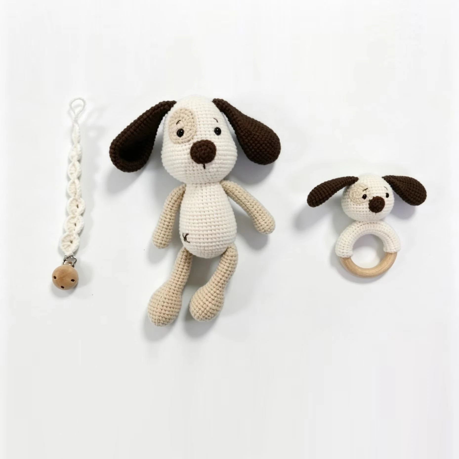 Wholesale Handmade PP Cotton Filled 25cm Organic Cotton Crochet Baby Bunny Comforter Toy