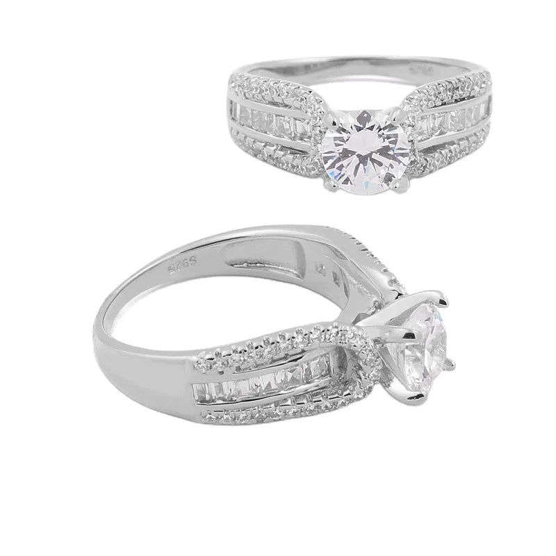 925 Silver Bridal Jewelry Engagement Ring S925 Sterling Silver Rings Women Fine Jewelry