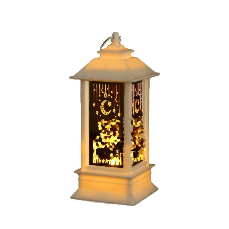 Creative European-Style LED Wind Lamp Candlestick Small Square Lantern for Home Decoration Christmas or Birthday Gift