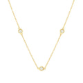 Hot Sale 925 Sterling Silver 18k Gold Classic Diamond Charm Necklace for Women