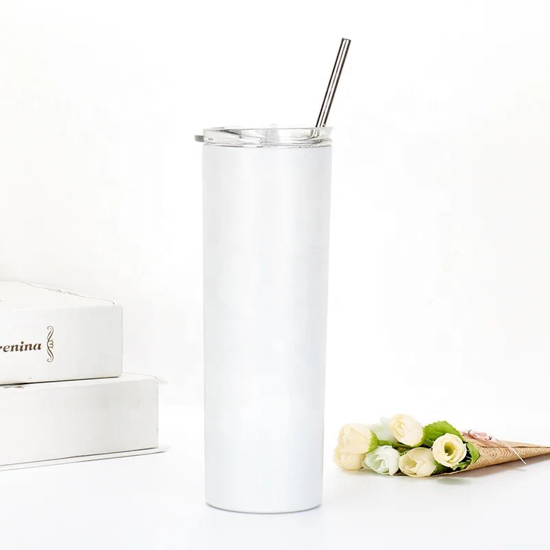 20 oz Stainless Steel Double Wall Tumbler Eco-Friendly 6-12 Hours Thermal Insulation for Sublimation Printing Outdoor Use Gifts
