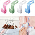 80pc Set Plastic Hanger Connection Hook Stackable Space Saving Storage Multifunctional Hanging Clothes Rack