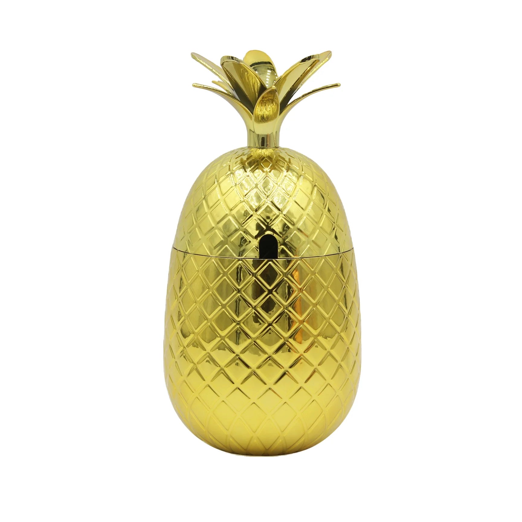 Pineapple Shape Moscow Mule Mug Cocktail 16oz Coffee Milk Cup Drinkware with Lid Straw Bar Accessories