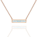 Trendy Necklace Stainless Steel Jewelry 18K Gold Plated Women's Opal Opal Pendant Necklace Clavicle Jewelry Chain Necklace