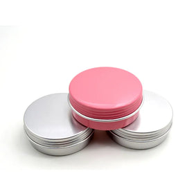 Custom 30g 40g 50g 100g Lip Balm Eye Shadow Metal Tins Empty Container Aluminum Cosmetic Cream Jar with Aluminum Lid