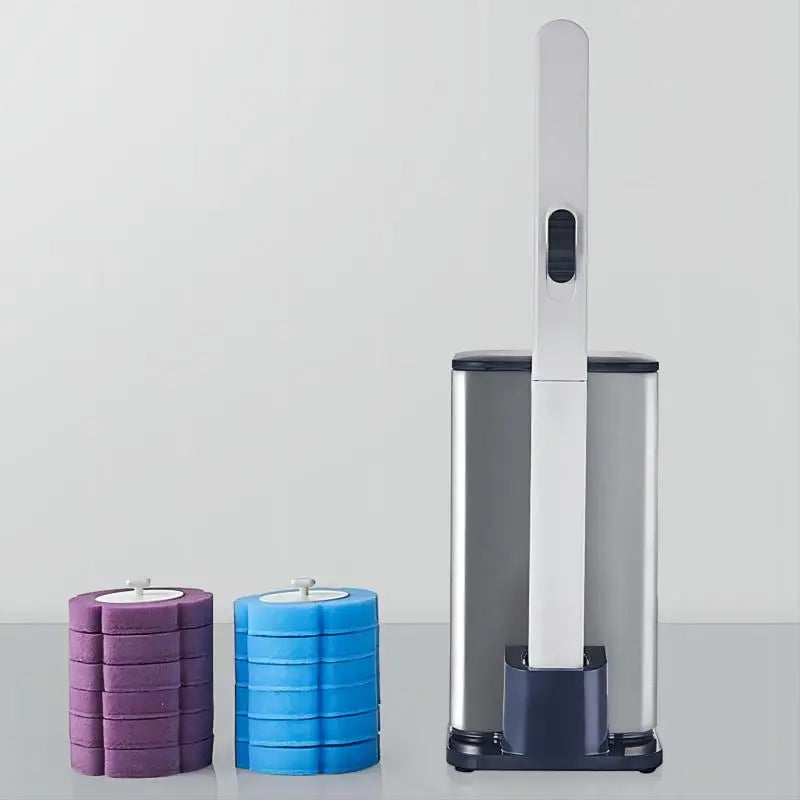 Bathroom Electric Disposable Toilet Cleaning Brush Set Holder Includes Toilet Cleaner Block Holder Toilet Cleaning Brush