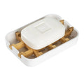 Sustainable Rectangle Bamboo Fiber Soap Holder Dish with Removable  Easy Cleaning Bamboo Drain Tray for Bath Shampoo Bar