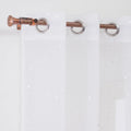 Custom Dew Drop Design Heart Pattern Sheer Window Curtains for Living & Bedroom Holiday Decor Valances