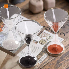 Customized Wedding Favors Plastic and Wood Hourglass Glass Sand Timer 15min Desktop Decor with Custom Logo