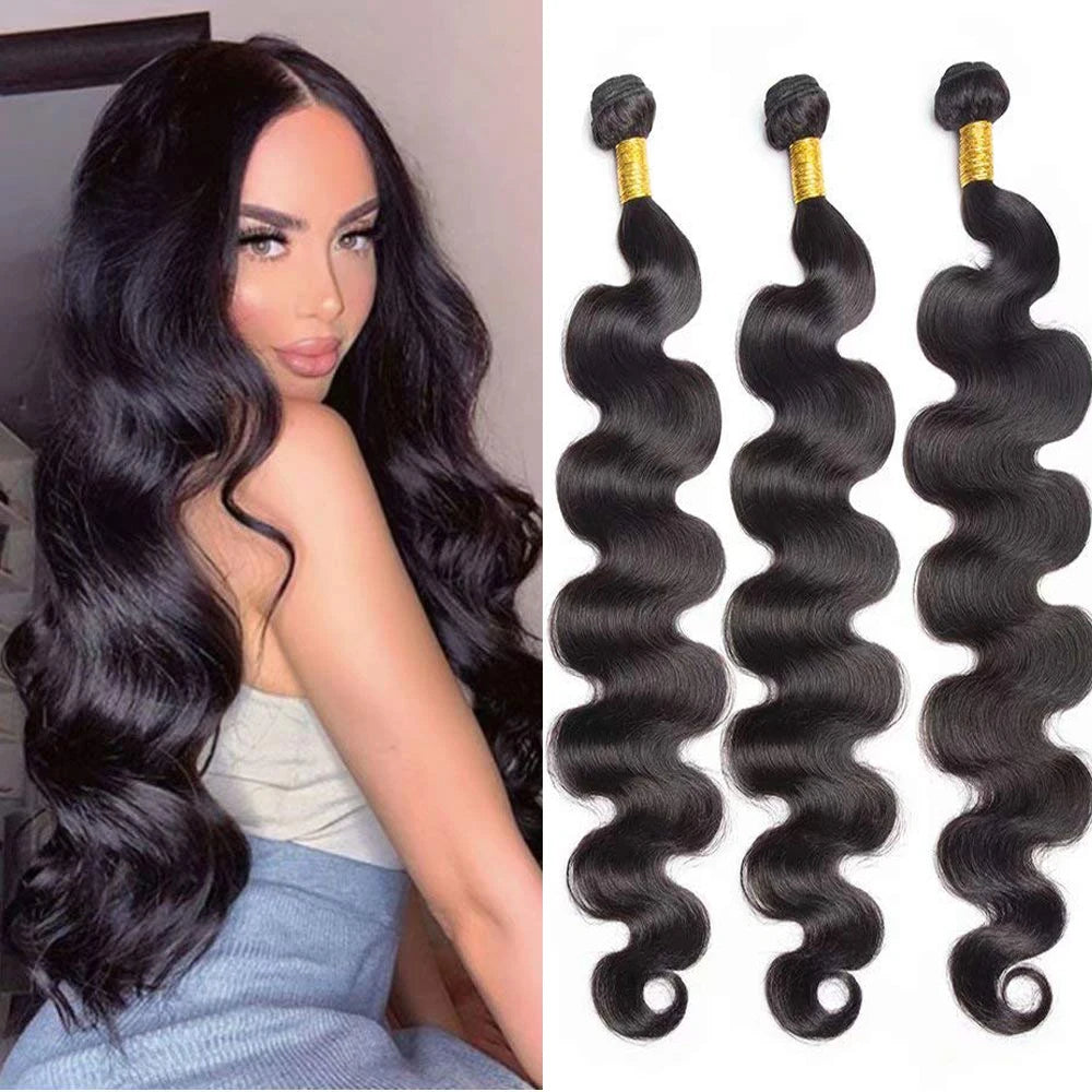 Wholesale High Quality Body Wave Human Hair Weave Bundles Remy Hair Vendors Wave Human Hair Bundles With Lace Closure