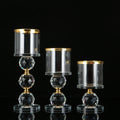 European Romantic Metal Crystal Candlestick for Home Hotel Wedding Decoration Candle Holder Candle Jars