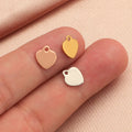 Tiny Heart Charms Pendant Jewelry Stainless Steel Metal Tags Custom Engraved logo
