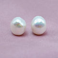 Hot Sale 10-11mm Baroque Shape Natural Freshwaterwater Pearl Earrings